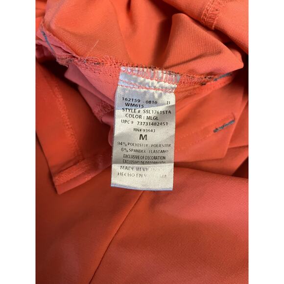 Scrubstar Women's Orange Scrub Top Medium Zipper Neckline Workwear - Picture 3 of 8